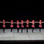 Competitive dance team performance