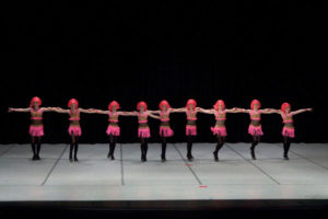 Competitive dance team performance